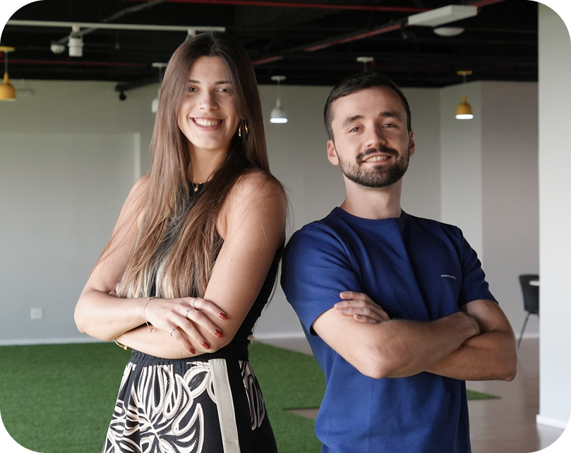 Fernanda Kipper e Leonardo Silva, fundadores da Pora